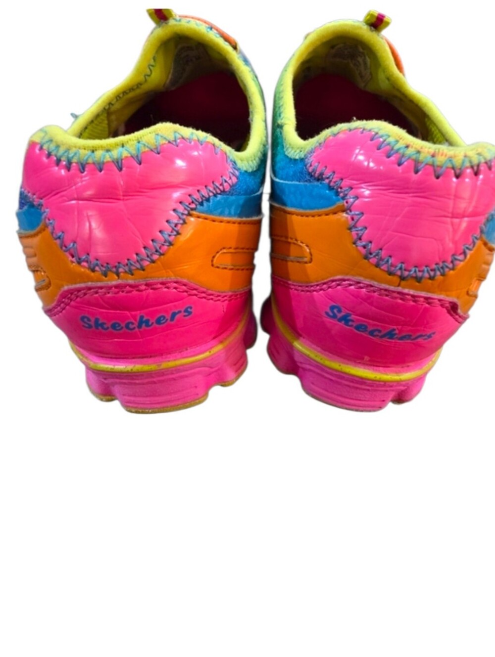 Skechers Rare Skech-Knit Flex Vibrant Multi-Color Bungee Slip On Sneakers Size 8 - Picture 8 of 12